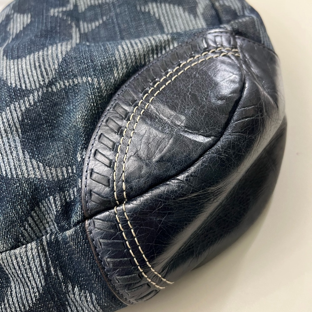 Coach poppy K1169 18991 denim-blue Jean hobo Y2K - Picture 4 of 16